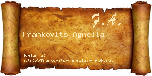 Frankovits Agnella névjegykártya
